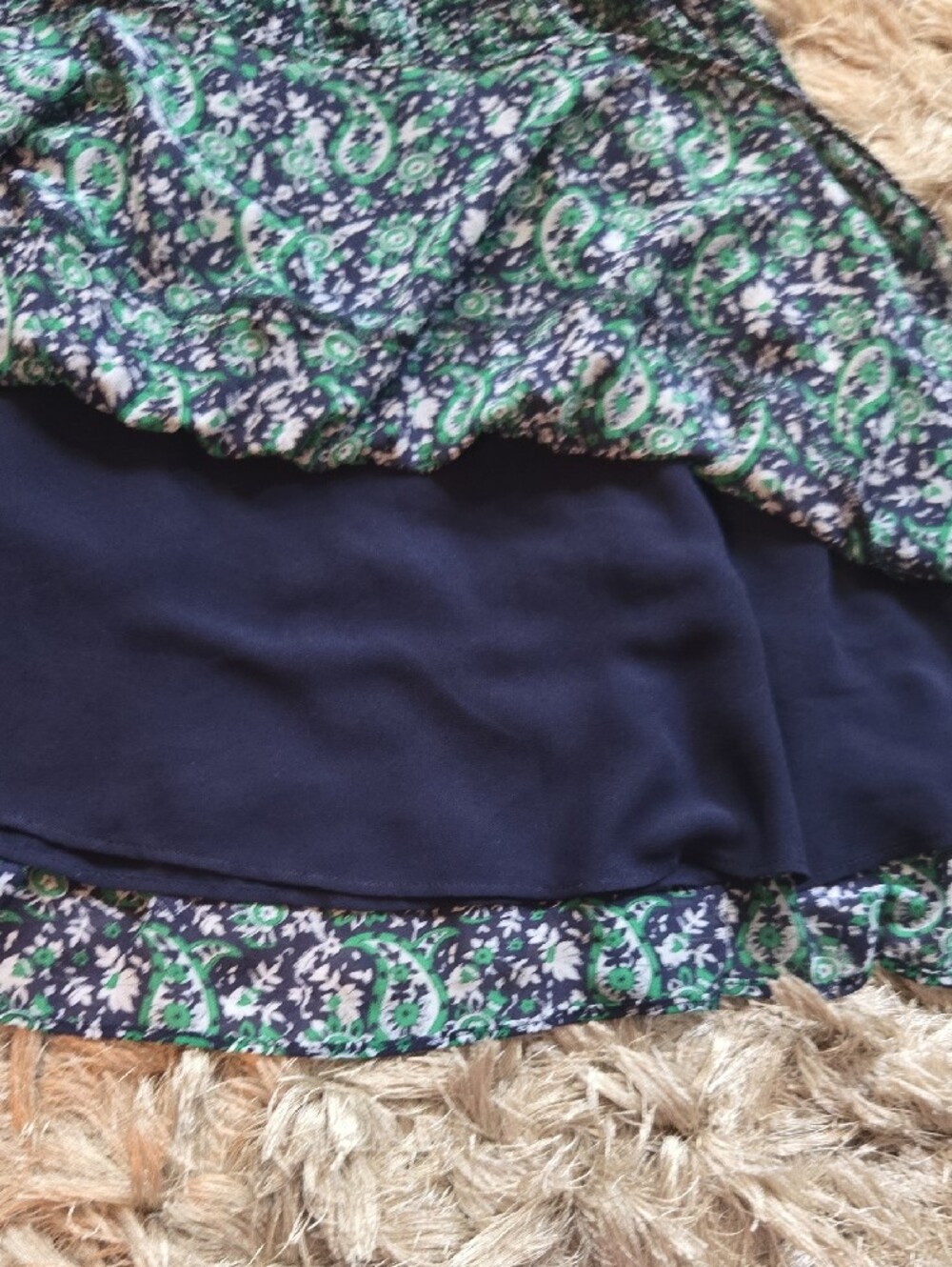 Michael Kors Paisley Floral Long-Sleeve Pleated Waist Dress - Picture 12 of 15